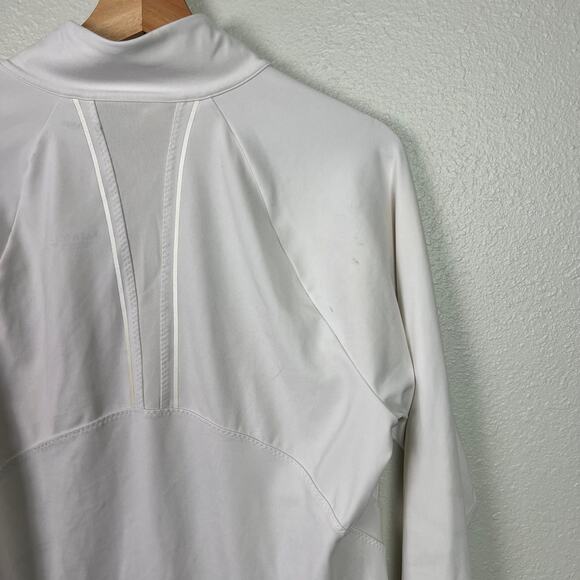 Athleta Women's Size Large Run Free Half Zip Long Sleeve Pullover White - Picture 12 of 14